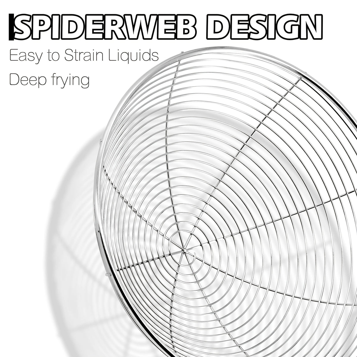 1 stainless steel   web design strainer spoon