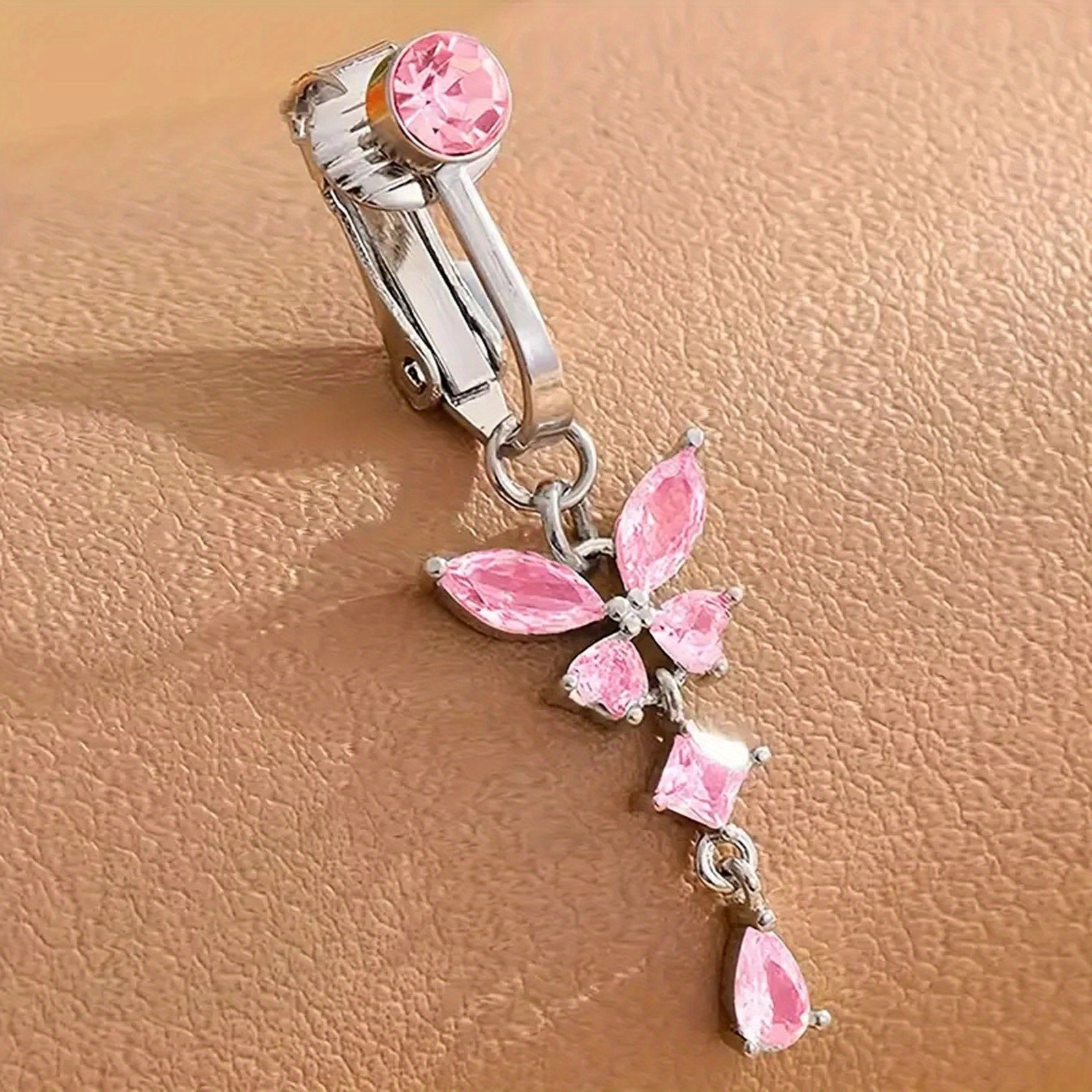 womens   tassel fashion belly button clip no
