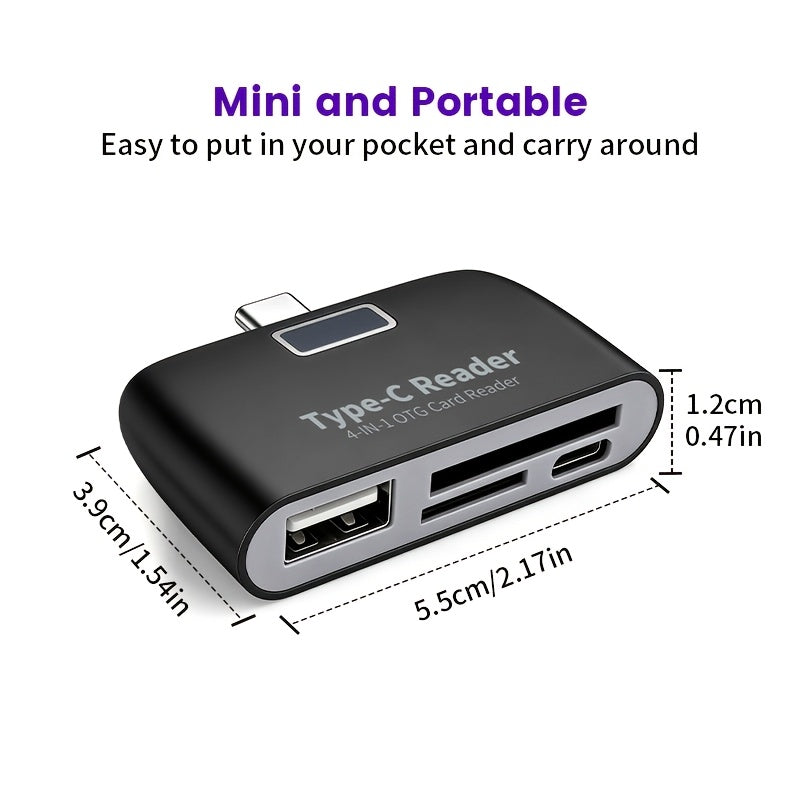 portable otg card reader writer suitable type   plug