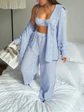3pcs womens pajamas set autumn winter featuring soft