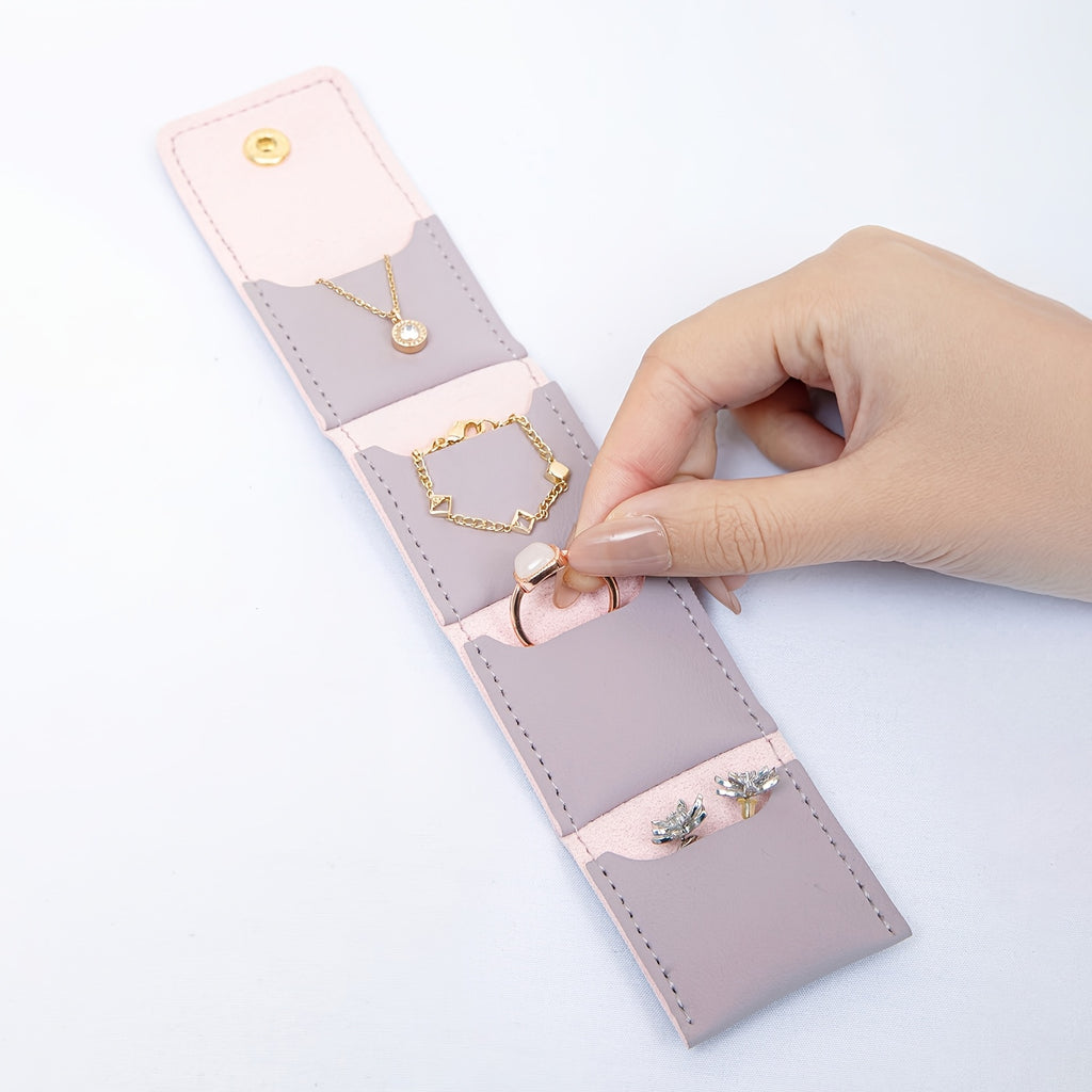 ladies wallet portable foldable jewelry roll coin purse mini