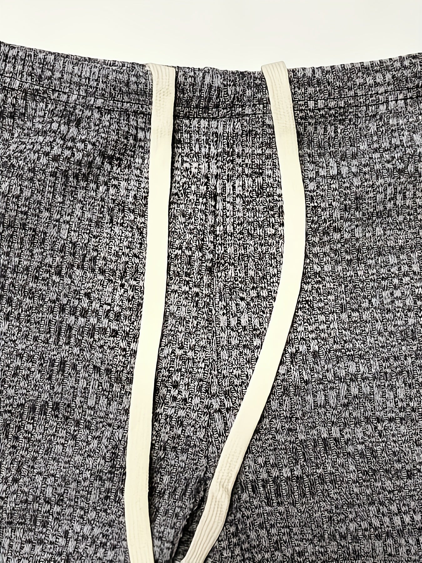 mens   ribbed knit athletic shorts elastic