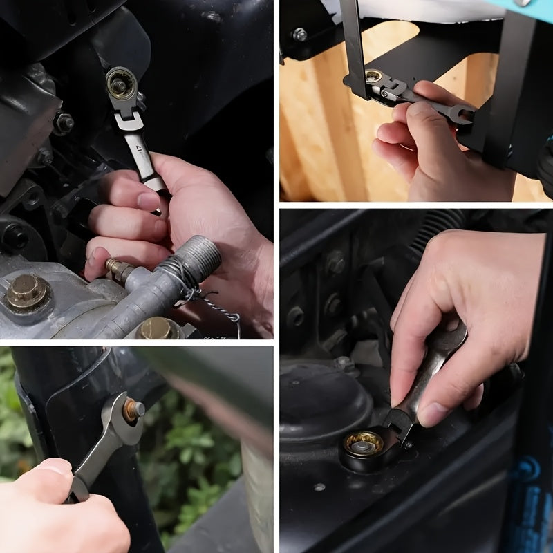 8pcs set scratching head short ratchet combination wrench