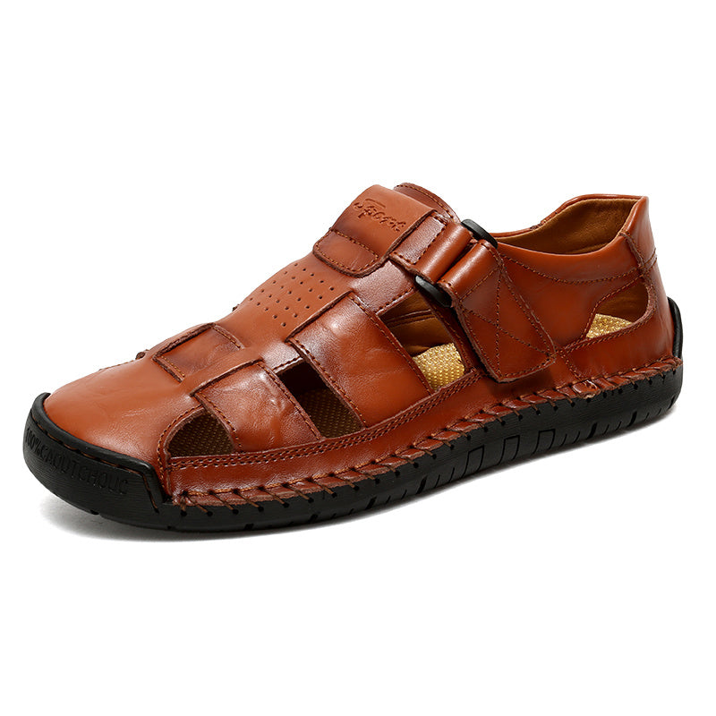 mens sandals hook loop fastener durable non slip outdoor