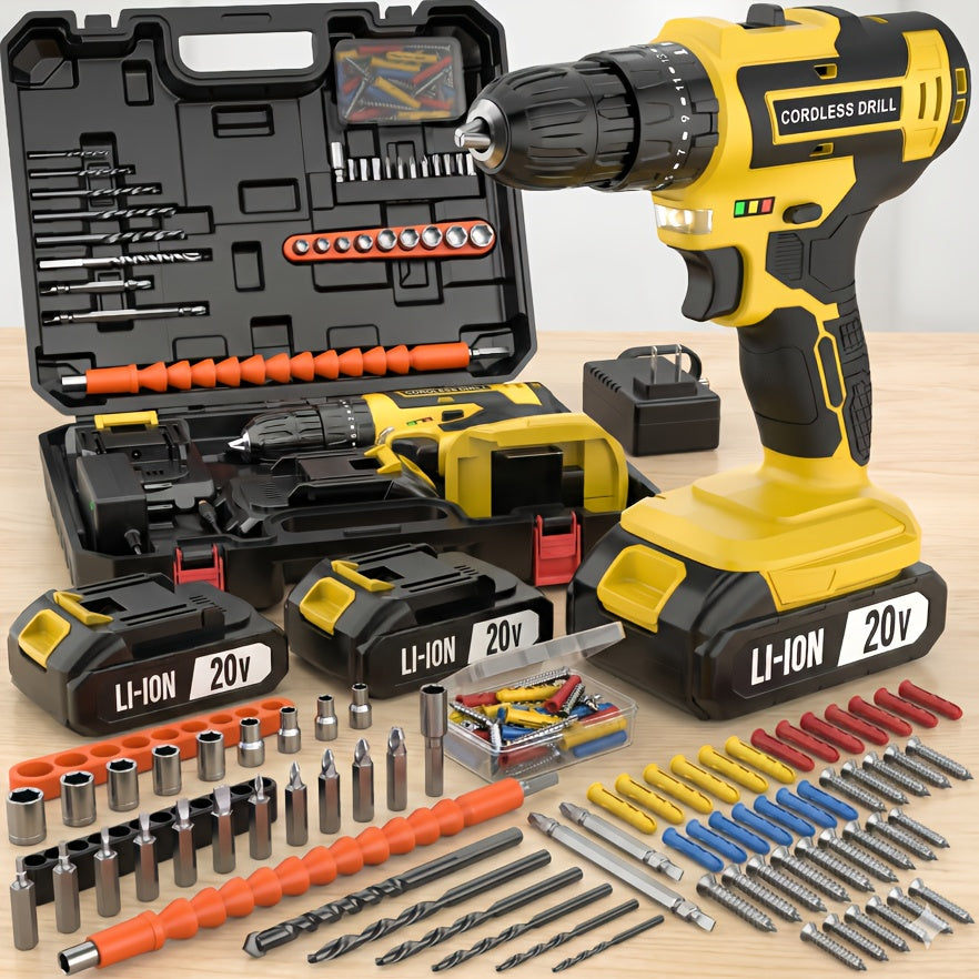 20v 58 136pcs 147pcs cordless impact drill kit 20