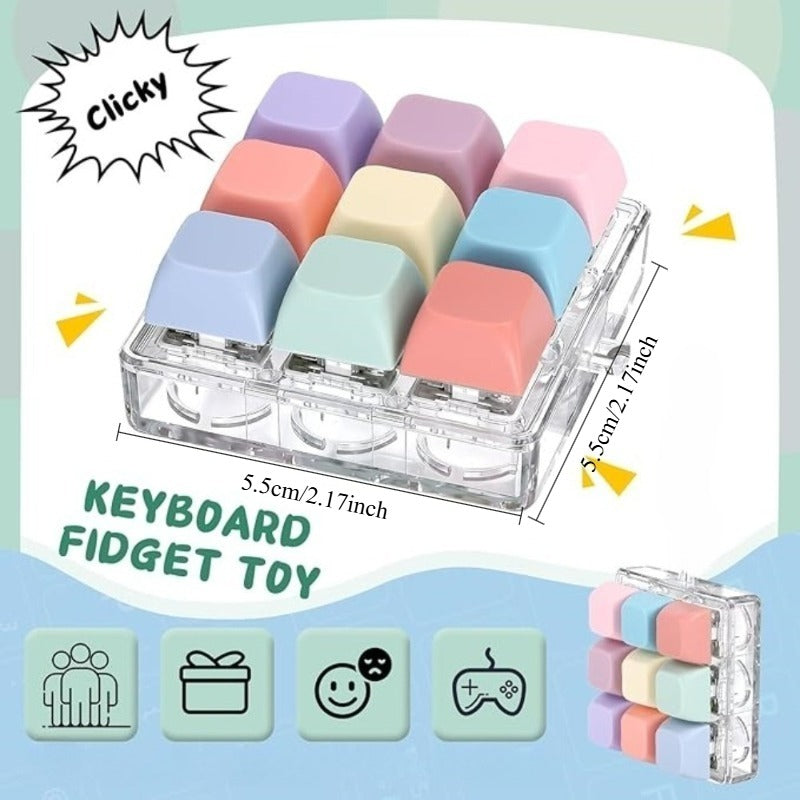 random color 9 key thumb piano keychain compact elegant