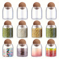12pcs 500ml 17oz glass storage jar kitchen sealed glass