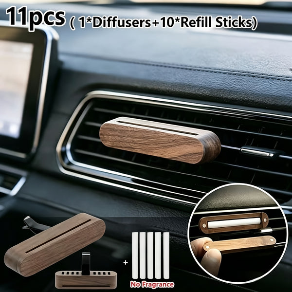 10pcs sponge strips 1pc air outlet solid wood magnetic flip