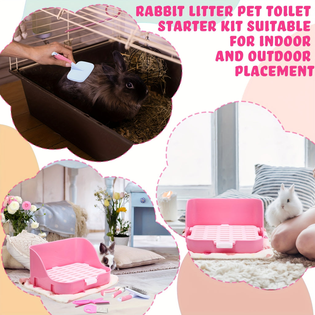 15pcs rabbit starter kit small litter box animal grooming