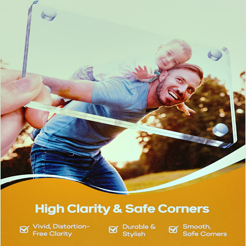 2pcs set 1 photo frame 1 clip magnetic car sun visor photo