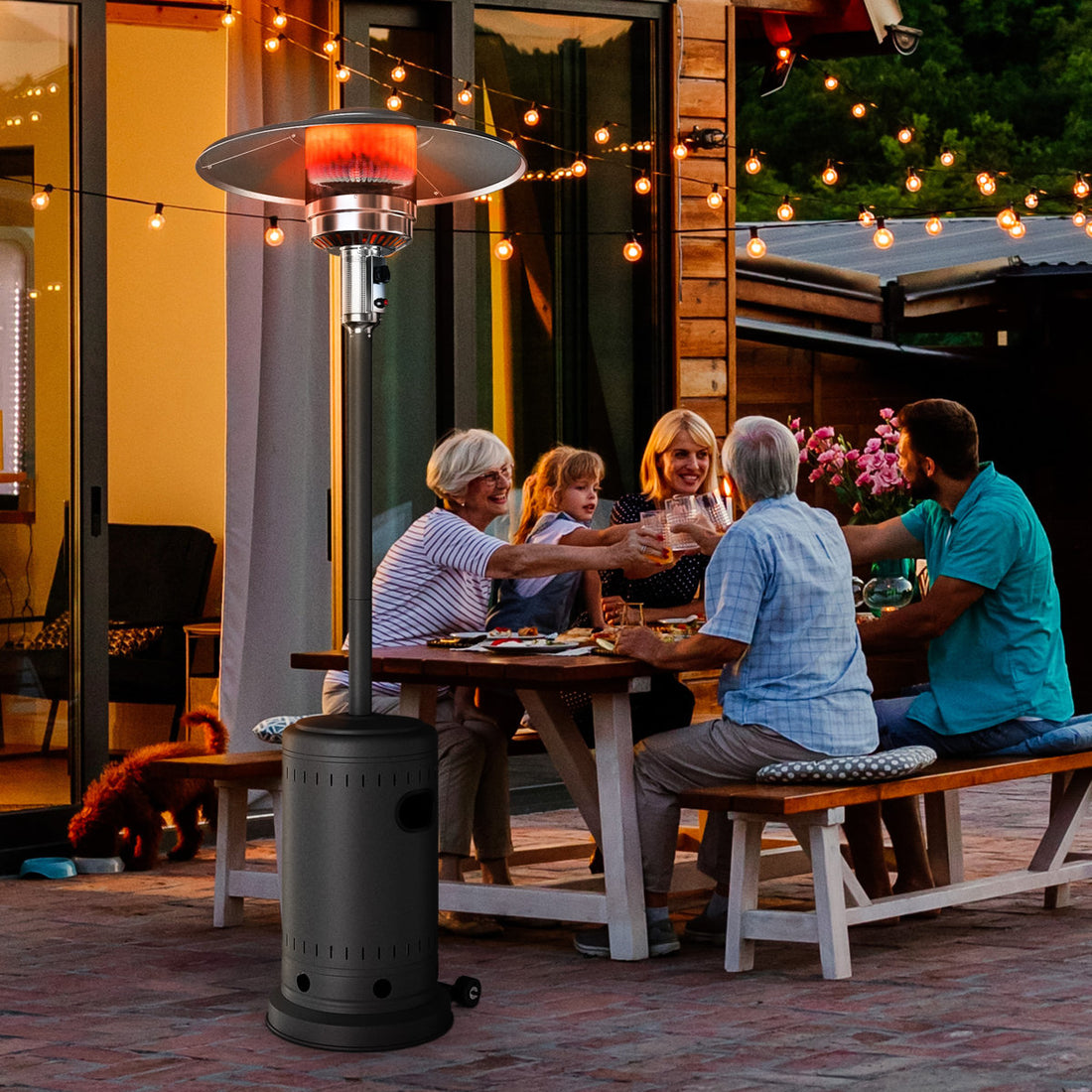 46000 Propane Standing Patio Heater
