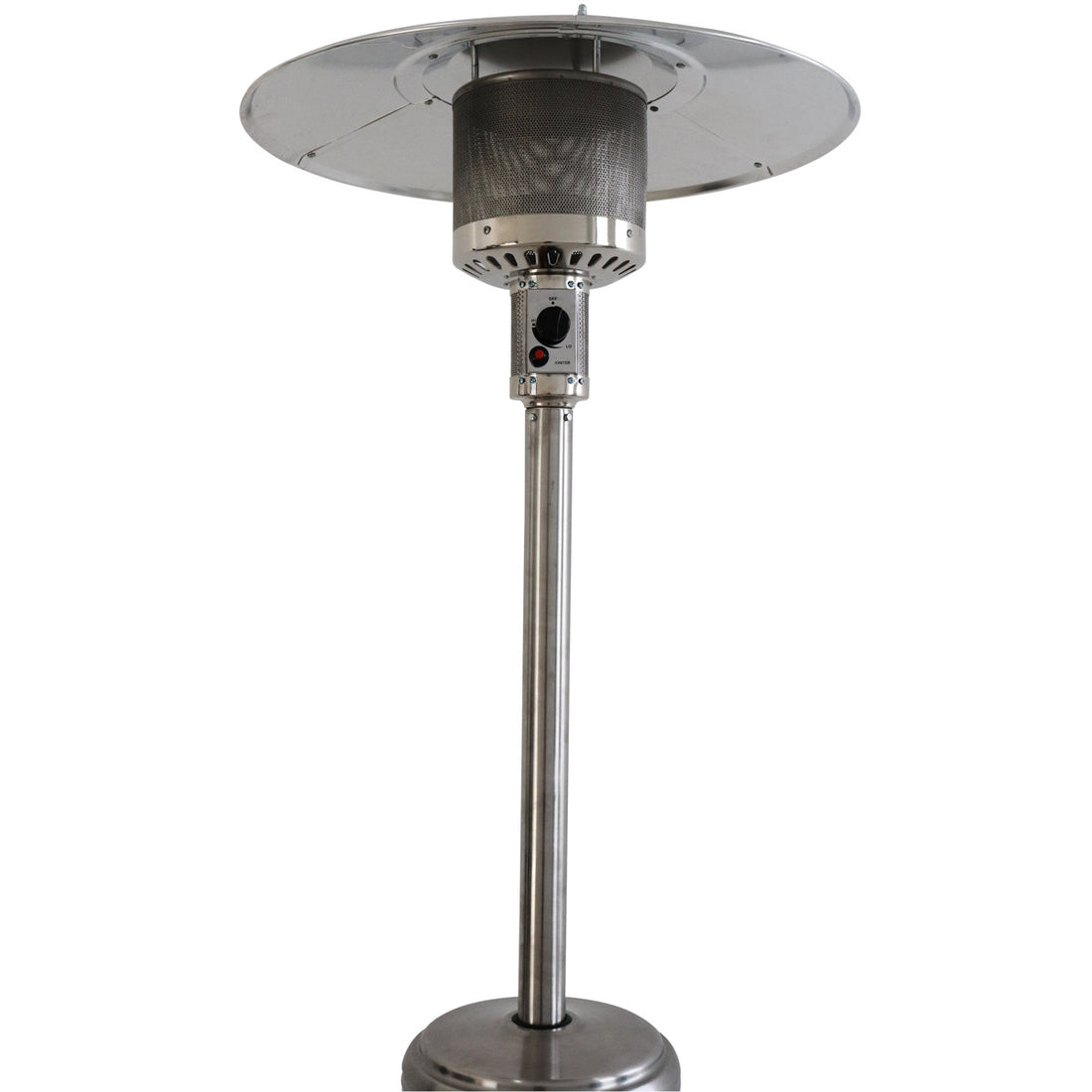 46,000 Standing Patio Heater - Efficient Heat Output, Steel Gray Look, 67.44 Lb Weight, Automatic Shut-Off Valve Equipped 46000 Provides Consistent Heat, Color, 20 Lbs Propane Tank Included, Easy