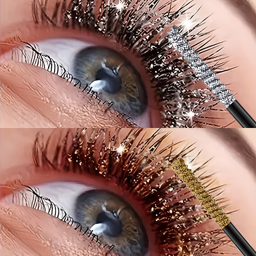 long lasting sparkling mascara metal spiral brush volume