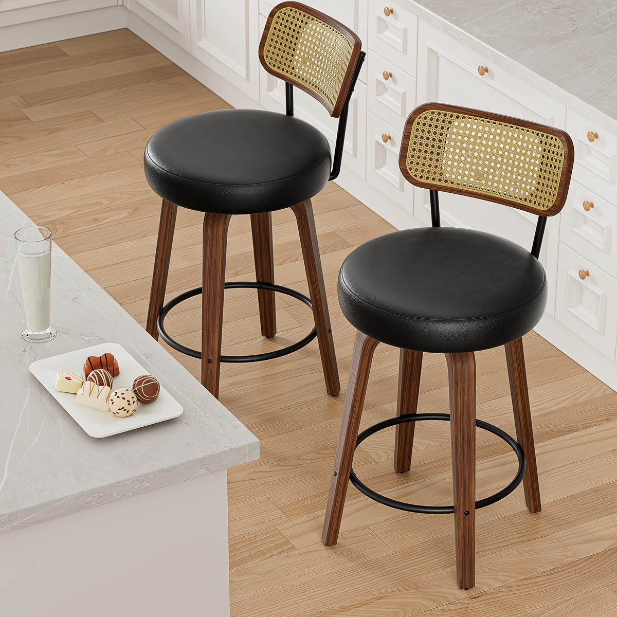 modern 26 counter height bar stools set 2 ergonomic