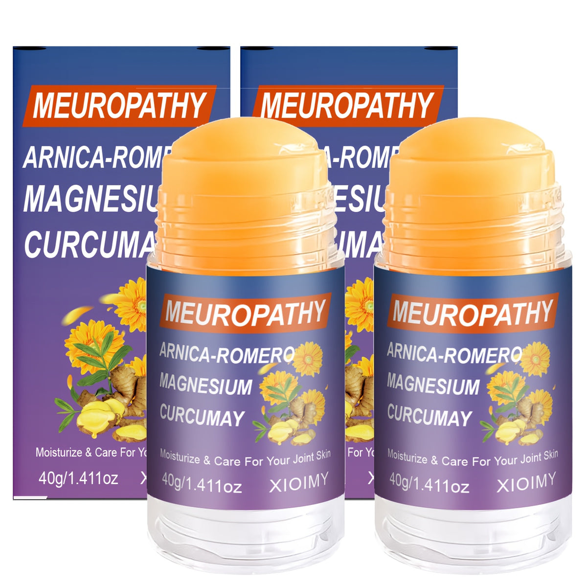 2pcs magnesium cream joint skin   contains arnica