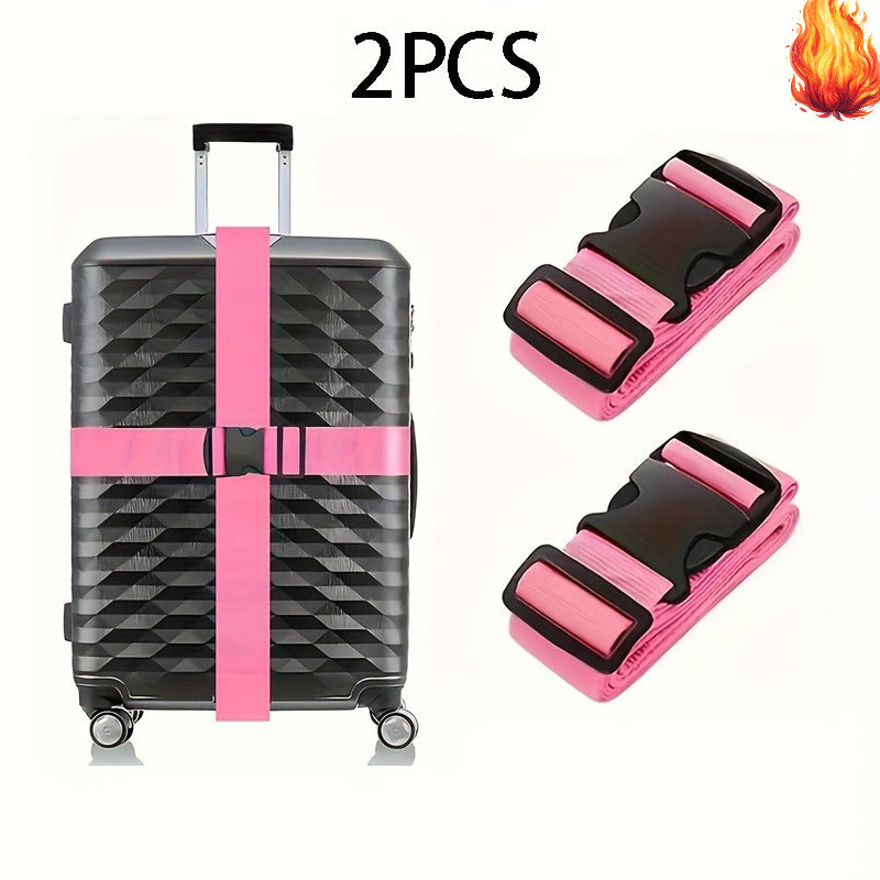 2pcs luggage straps quick release anti theft suitcase belts