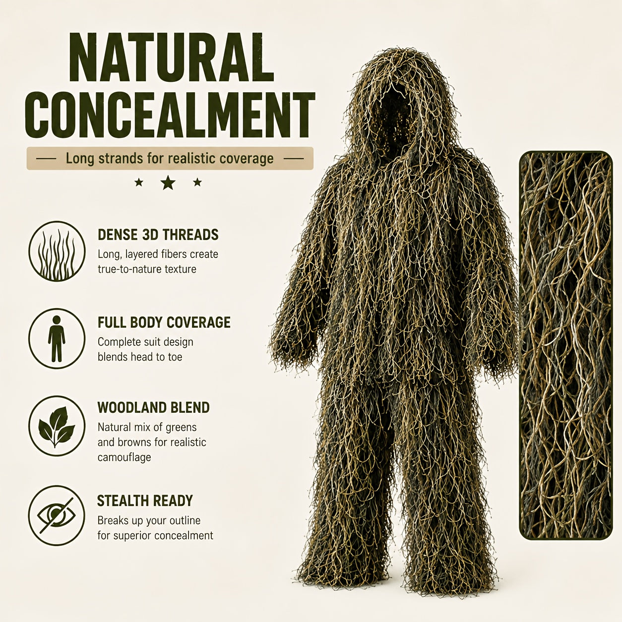 6 in 1   ghillie suit polyester   desert