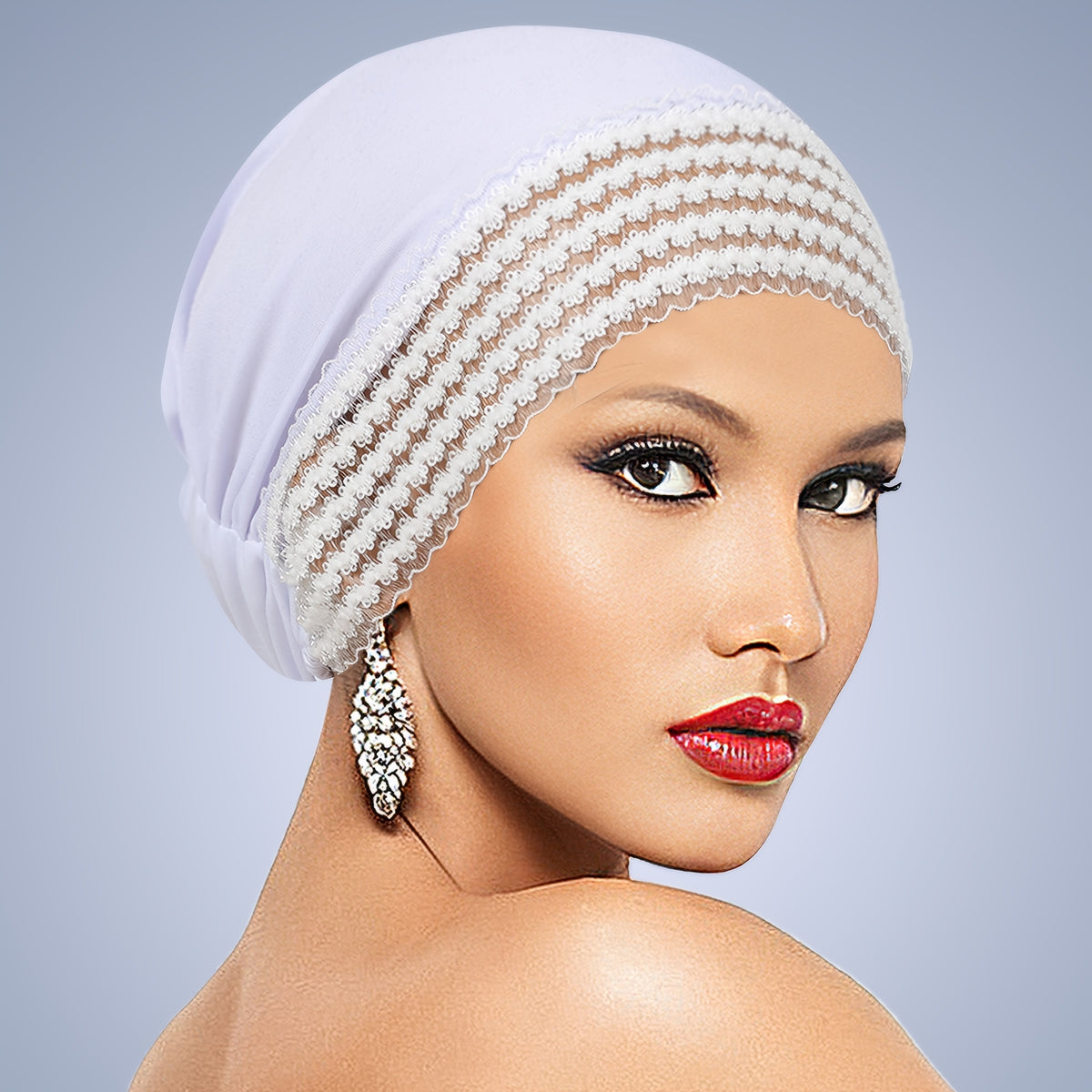 womens solid color turban   fashionable versatile base