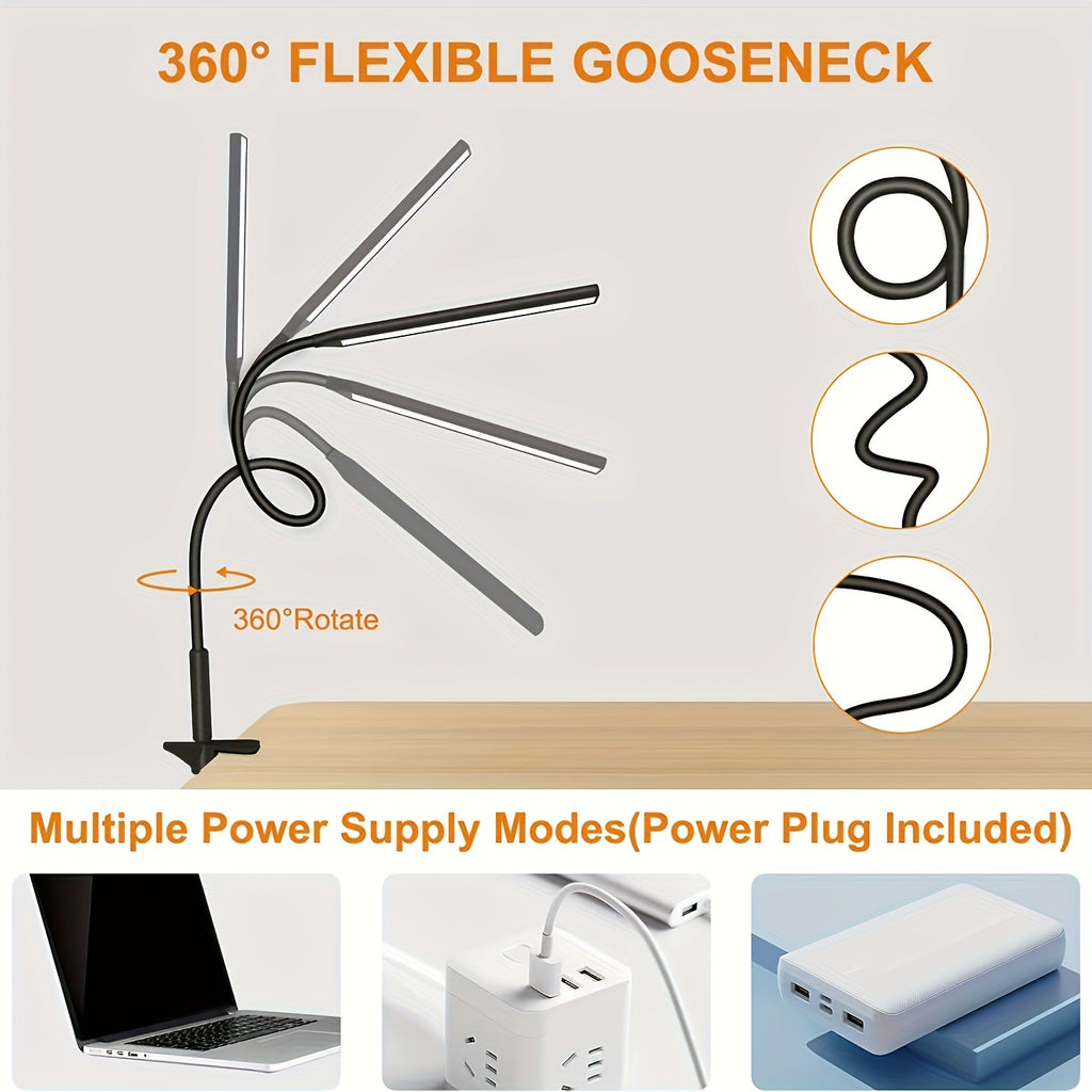 1 piece led desk lamp usb powered adjustable arm desk lamp