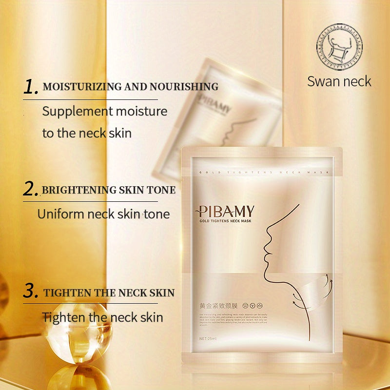4pcs 24k golden neck mask hydration   lifts neck lines