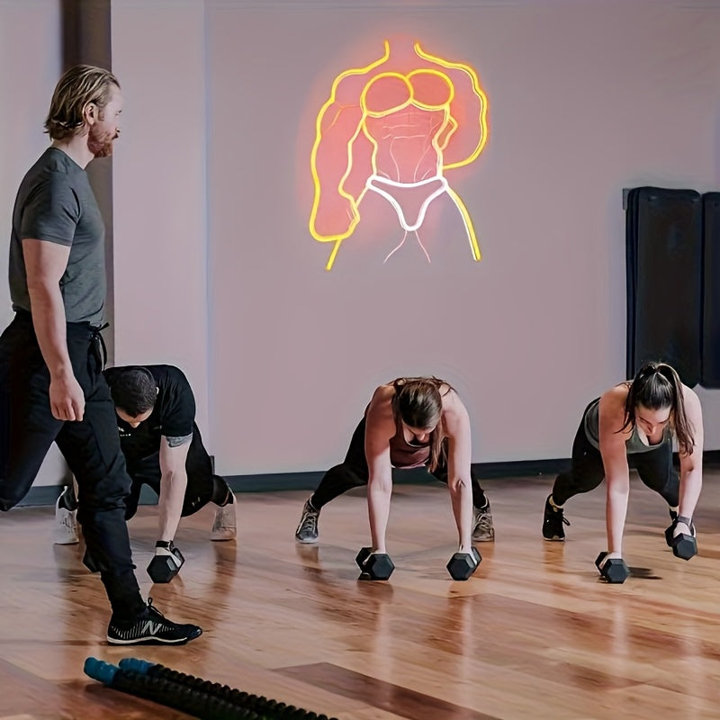 series   muscle men led neon sign