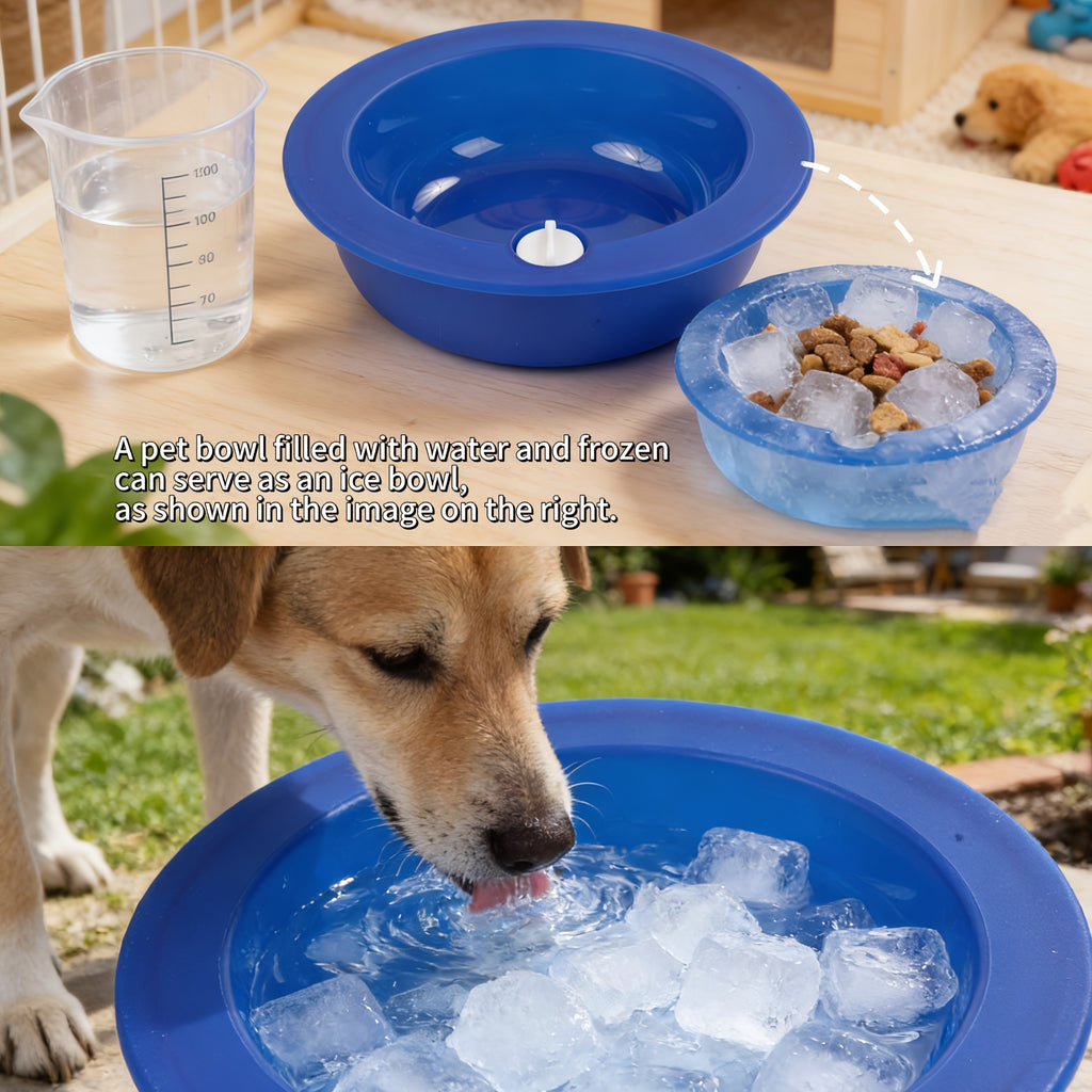 1pc   bowl cooling water feeder reusable ice filled