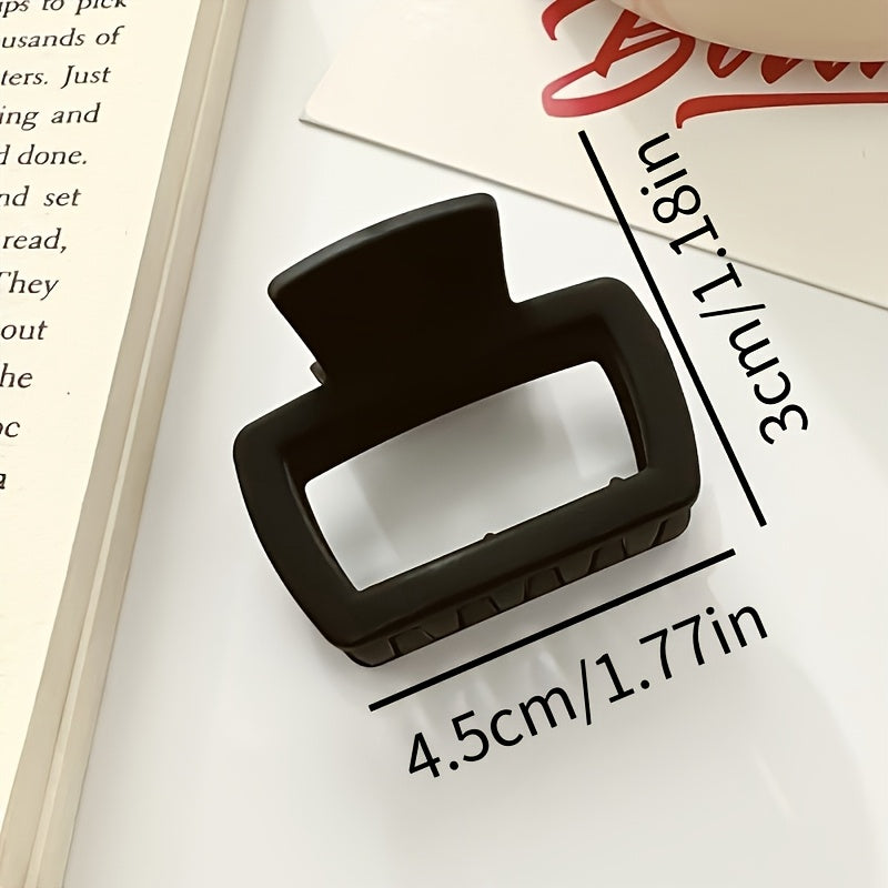 1 4pcs elegant matte square hair clip set versatile stylish