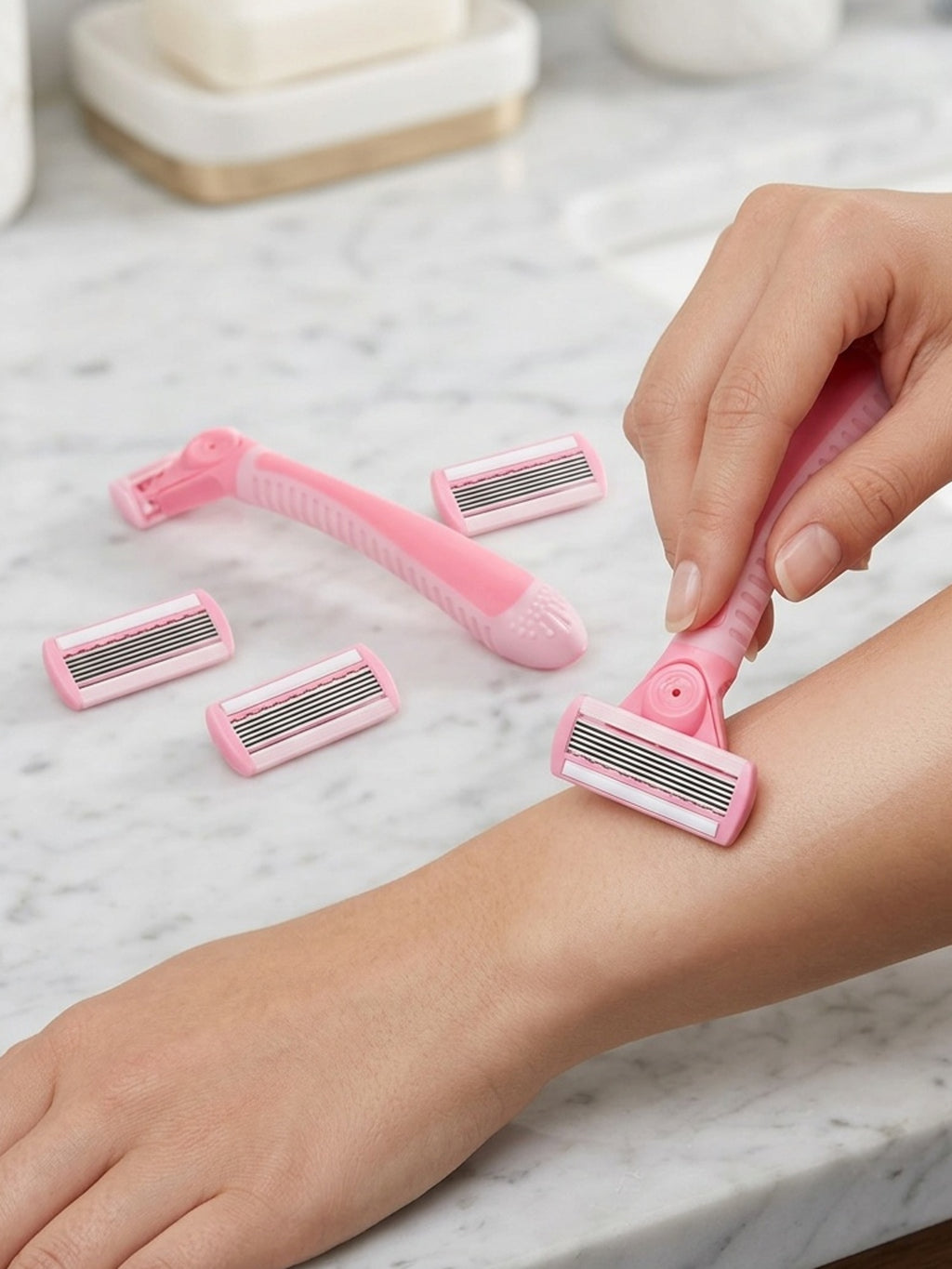 1 handle 18   womens epilator body bikini manual razor