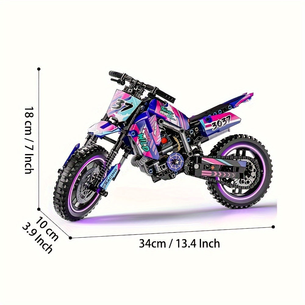 motorcycle building block set 476pcs collectible motorcycle