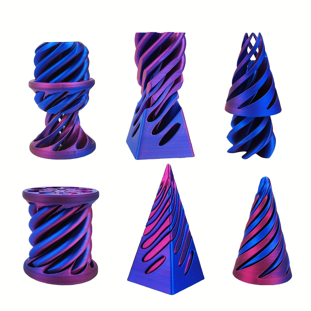 3 piece decorative set spiral pyramid shaped desk ornaments
