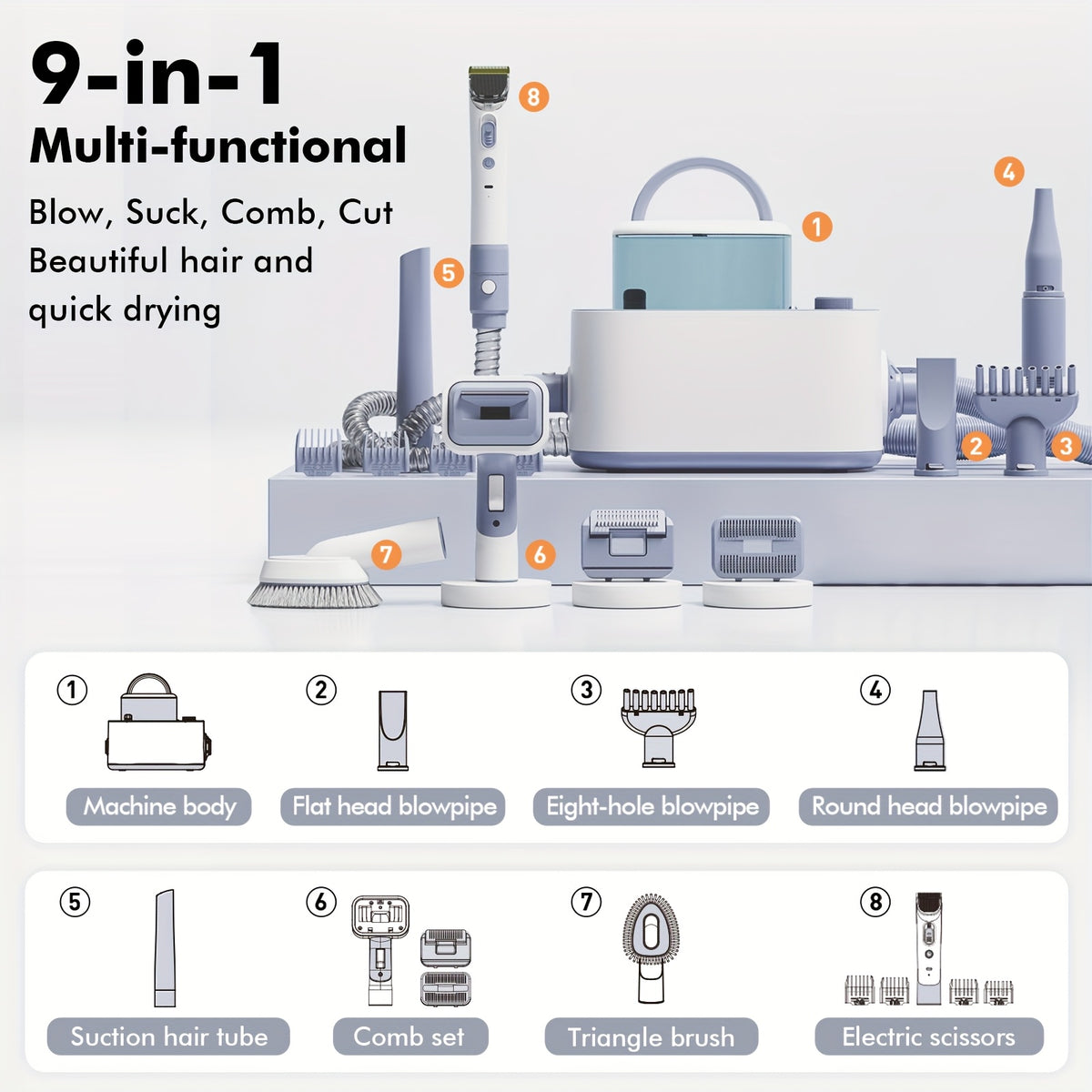 pet grooming vacuum set dog shedding vacuum grooming hair