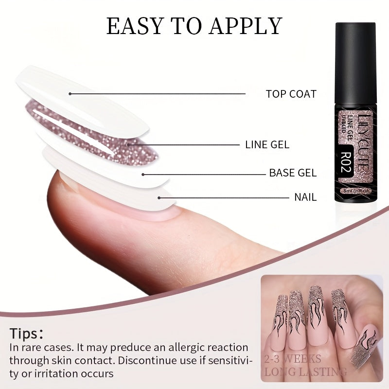 9pcs set reflective   gel nail polish