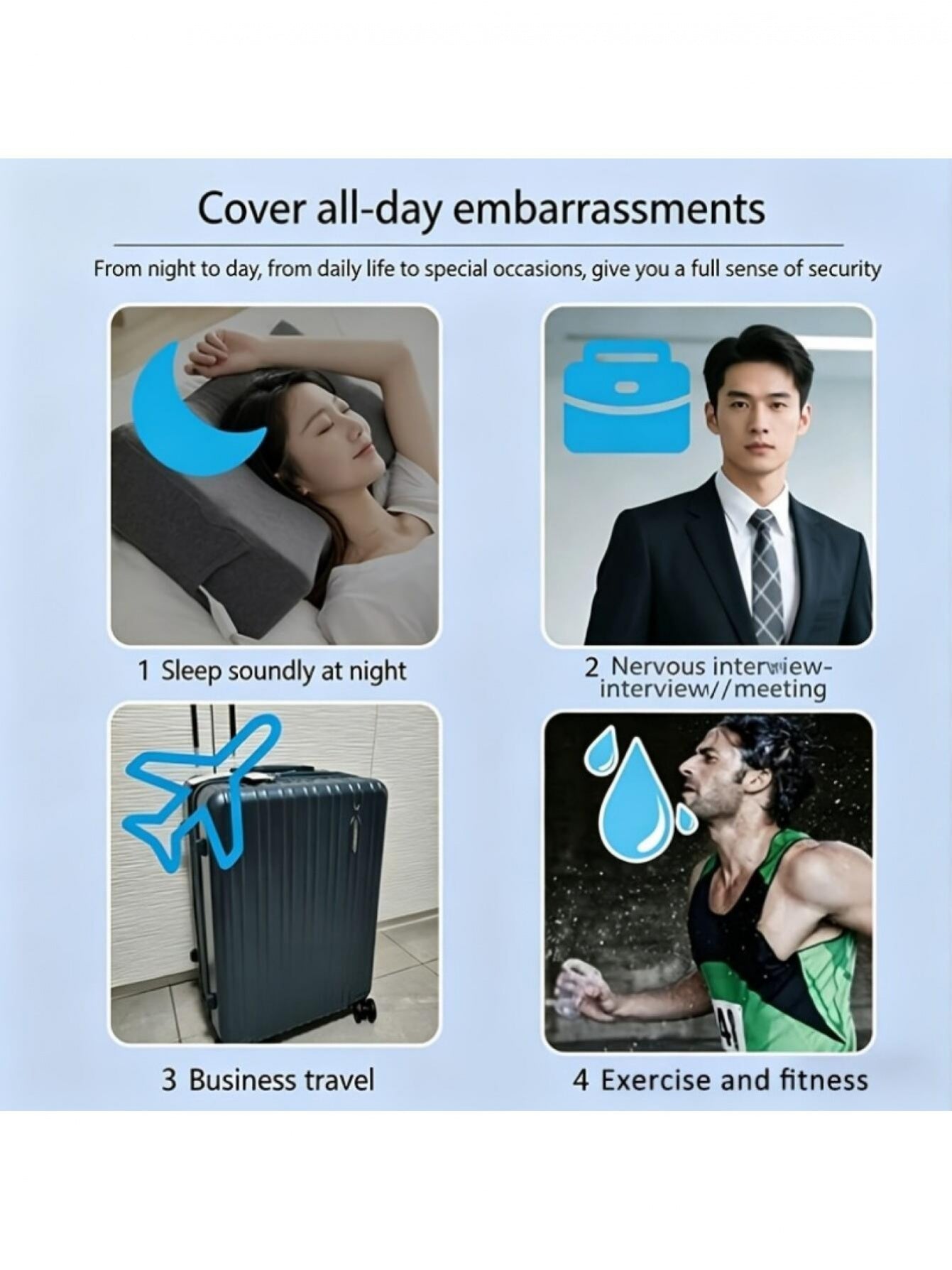 130pcs set 2 in 1 disposable underarm underwear sweat pads
