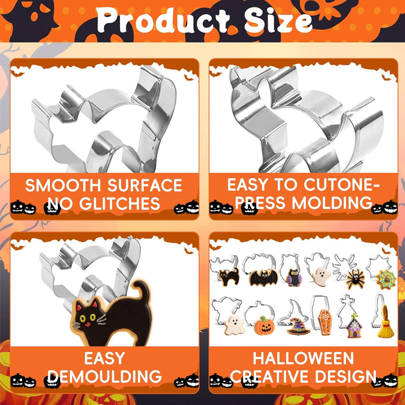 a set 12 luxurious cookie cutters halloween in autumn