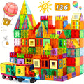 80 106 136pcs magnetic tiles kids magnetic building blocks 2