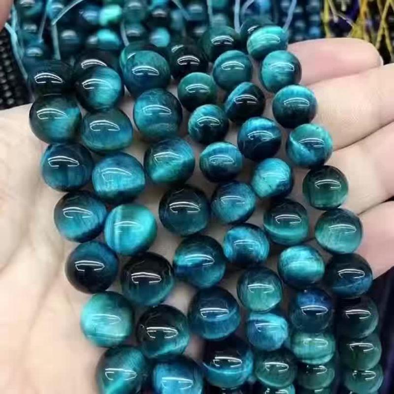 47pcs lake   eye stone loose beads holes glass