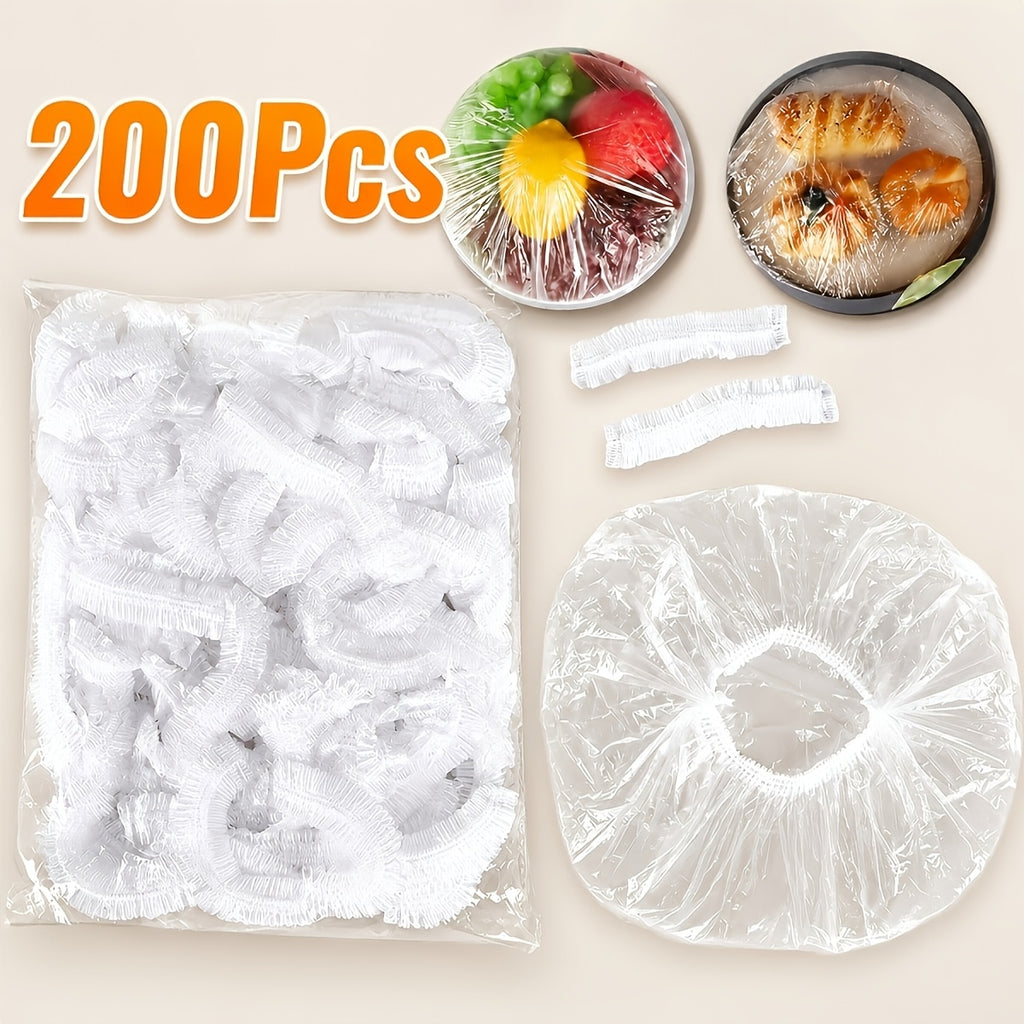 200pcs reusable elastic food covers made durable food grade
