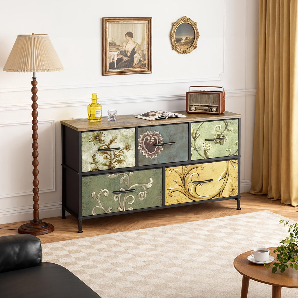 medieval style storage cabinet vintage floral texture sturdy