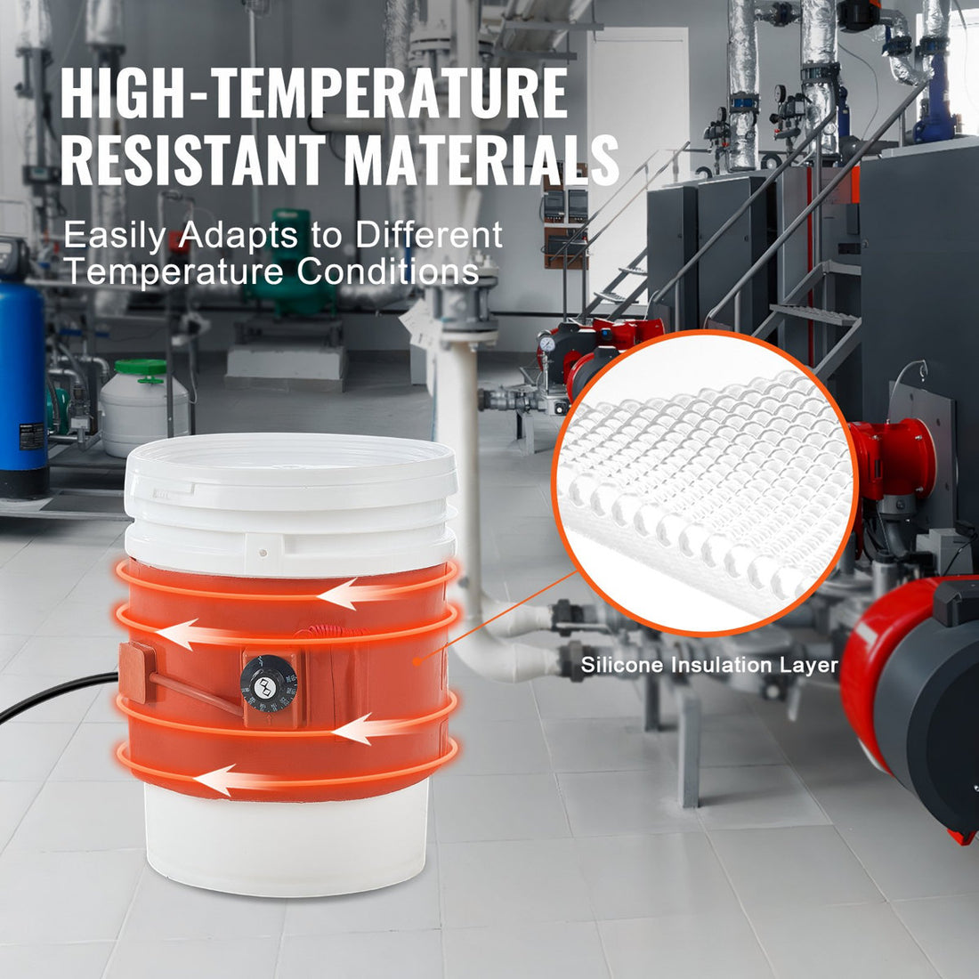 5 Gallon Metal Drum Heater 800 Watt 7.75 Inch Width86-302¨H Adjustable