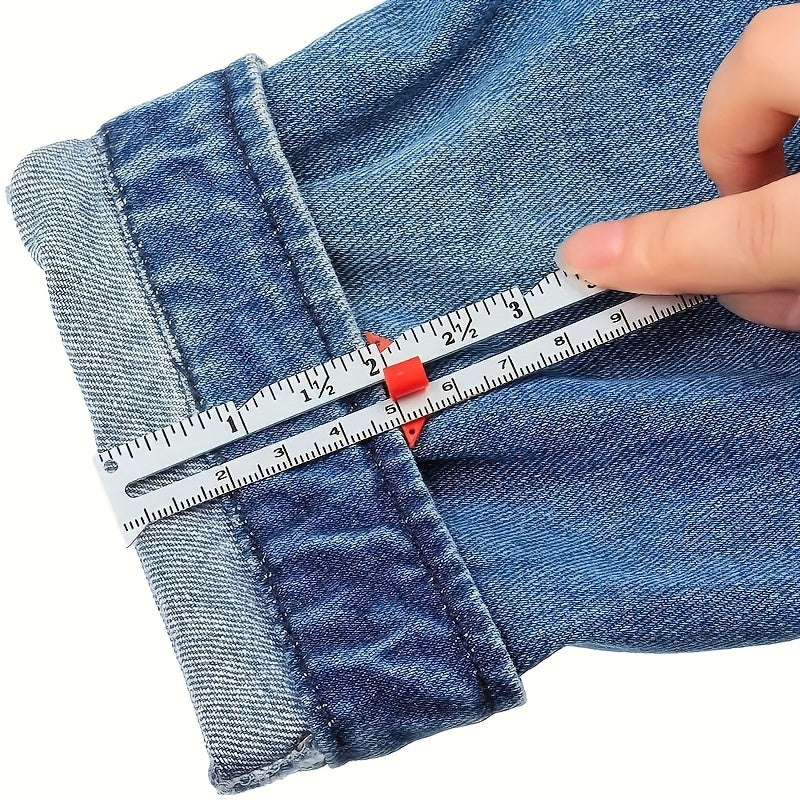 handmade   ruler metal edge measuring sewing tool