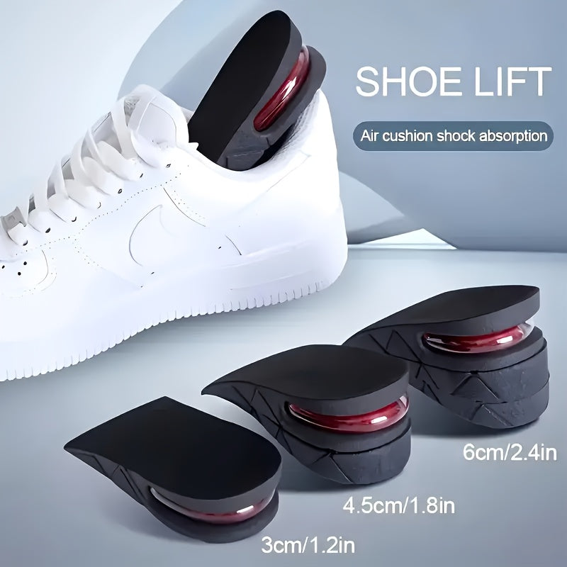 1 pair men women height increase shoe lift insoles