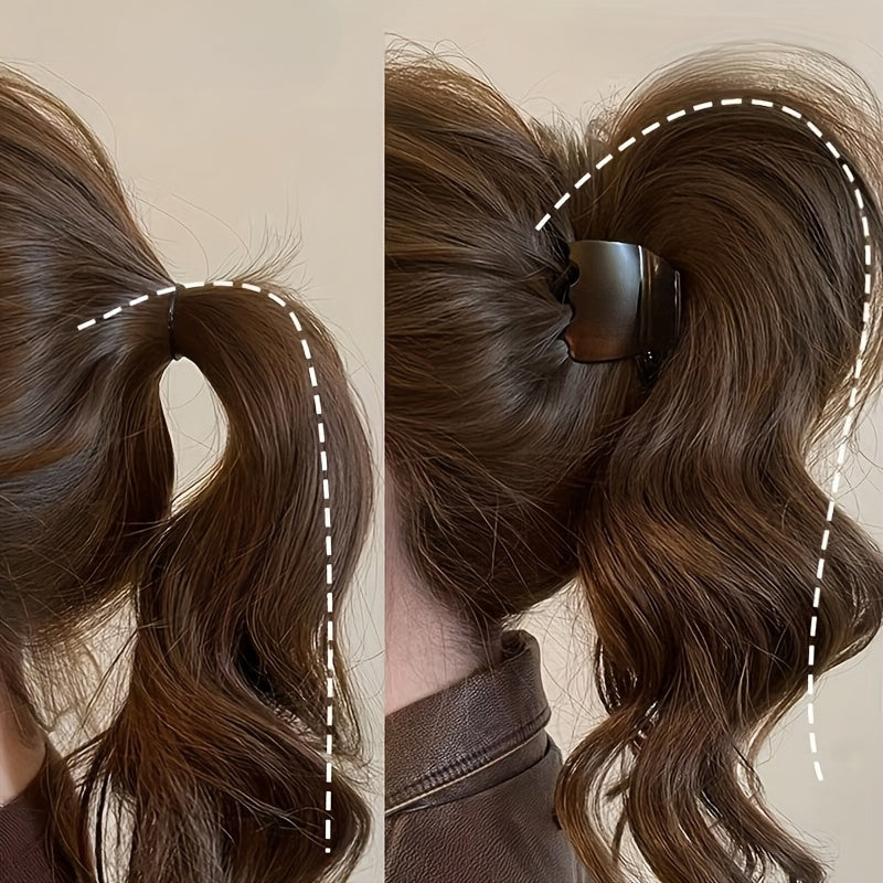 womens high ponytail volumizing hair clip random color anti