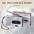 portable fm pocket radio speaker headphone jack
