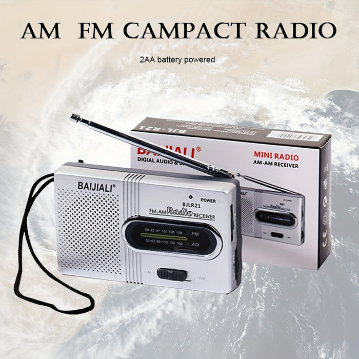 portable fm pocket radio speaker headphone jack