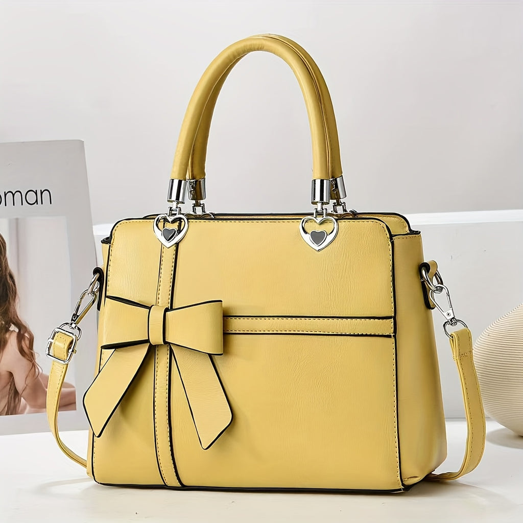 solid color bowknot handbag bags luggage temu