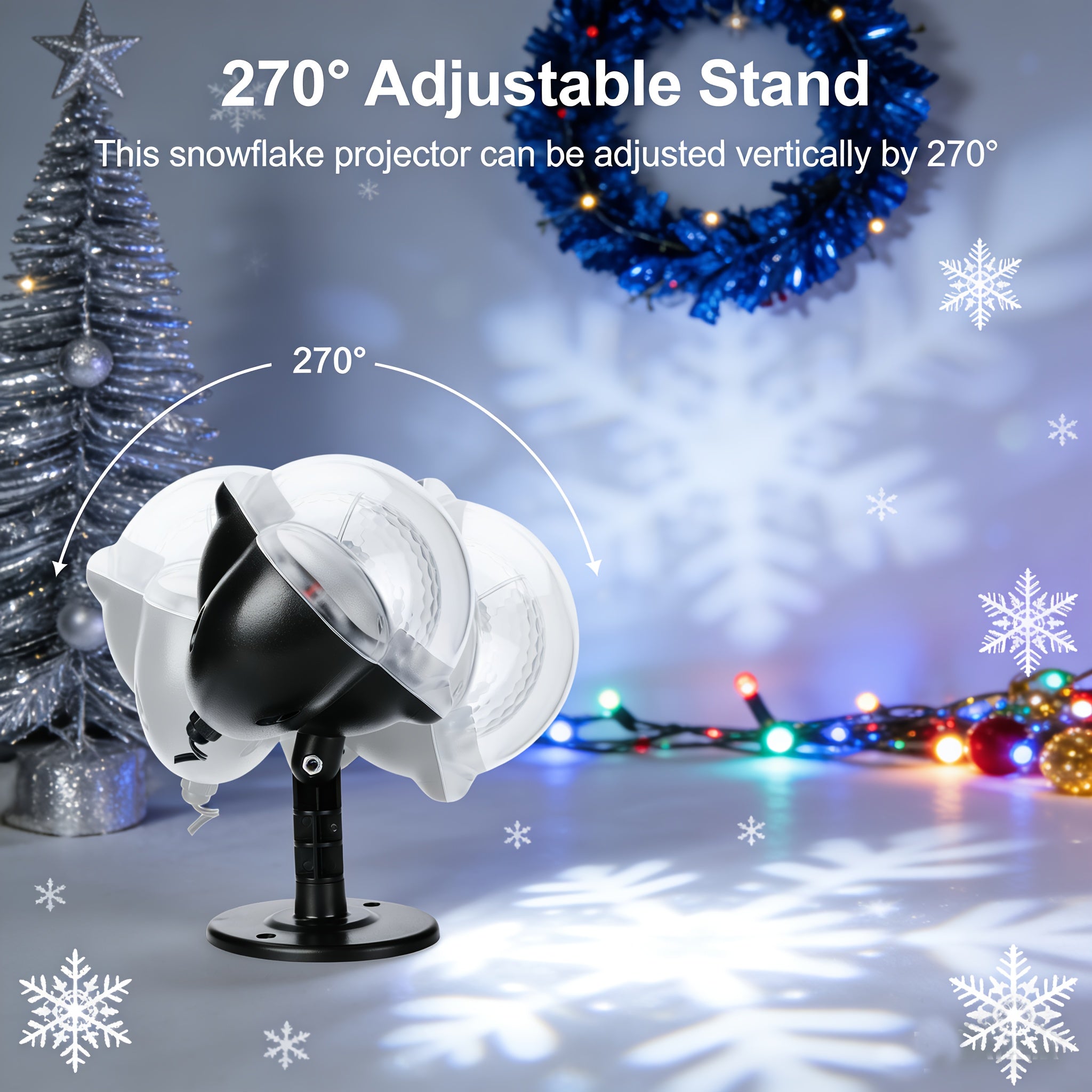an   outdoor snowflake projection light suitable