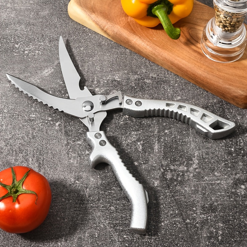 multi purpose carbon steel kitchen scissors ergonomic grip