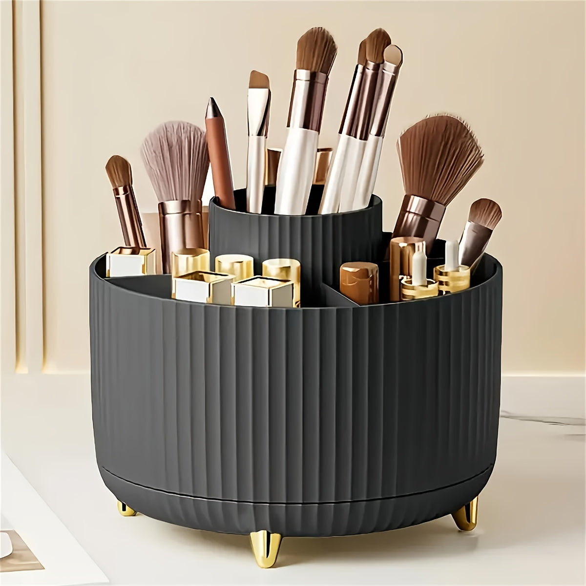 360 rotating makeup organizer 1pc plastic cosmetic storage 5
