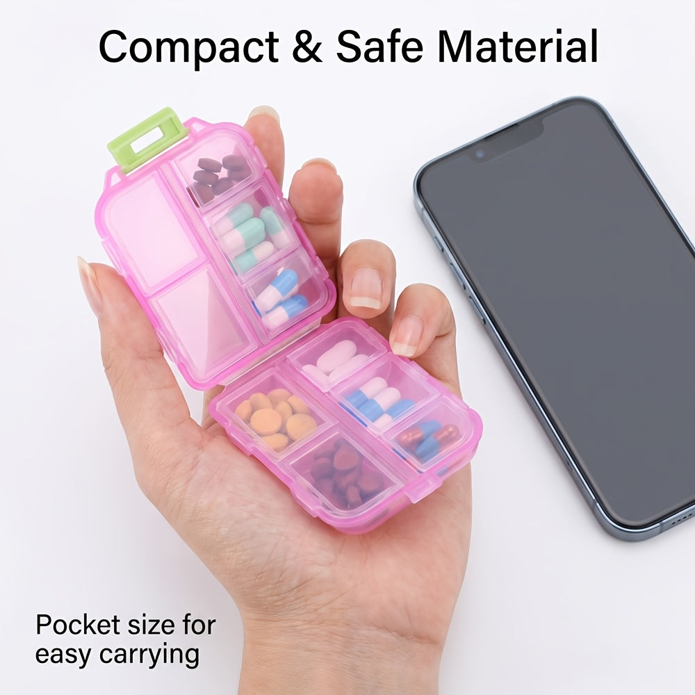 1 pack travel pill organizer 10 compartment pill case