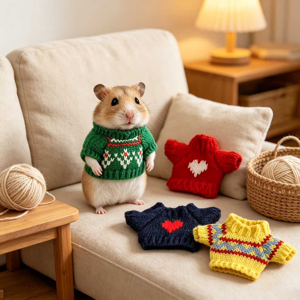 4pcs small pet autumn winter clothing cute hamster clothes